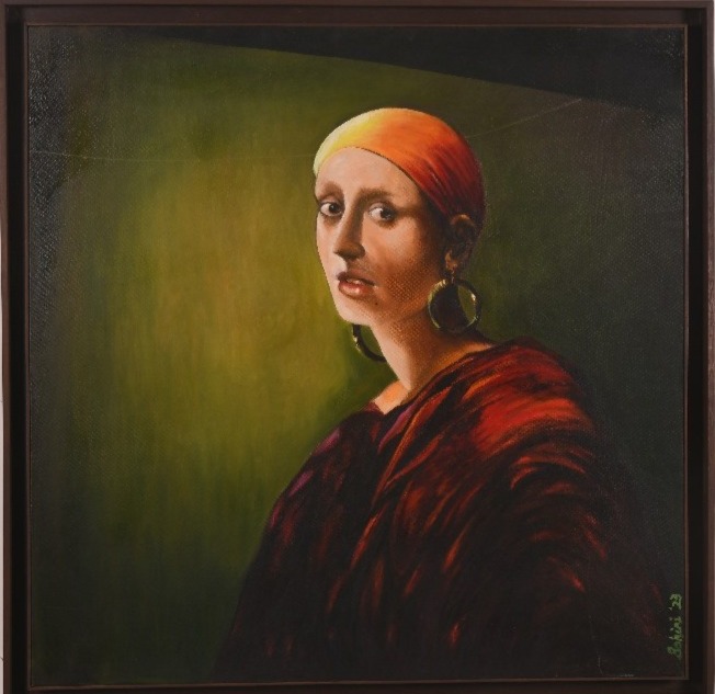 Lady with Hoop Earrings